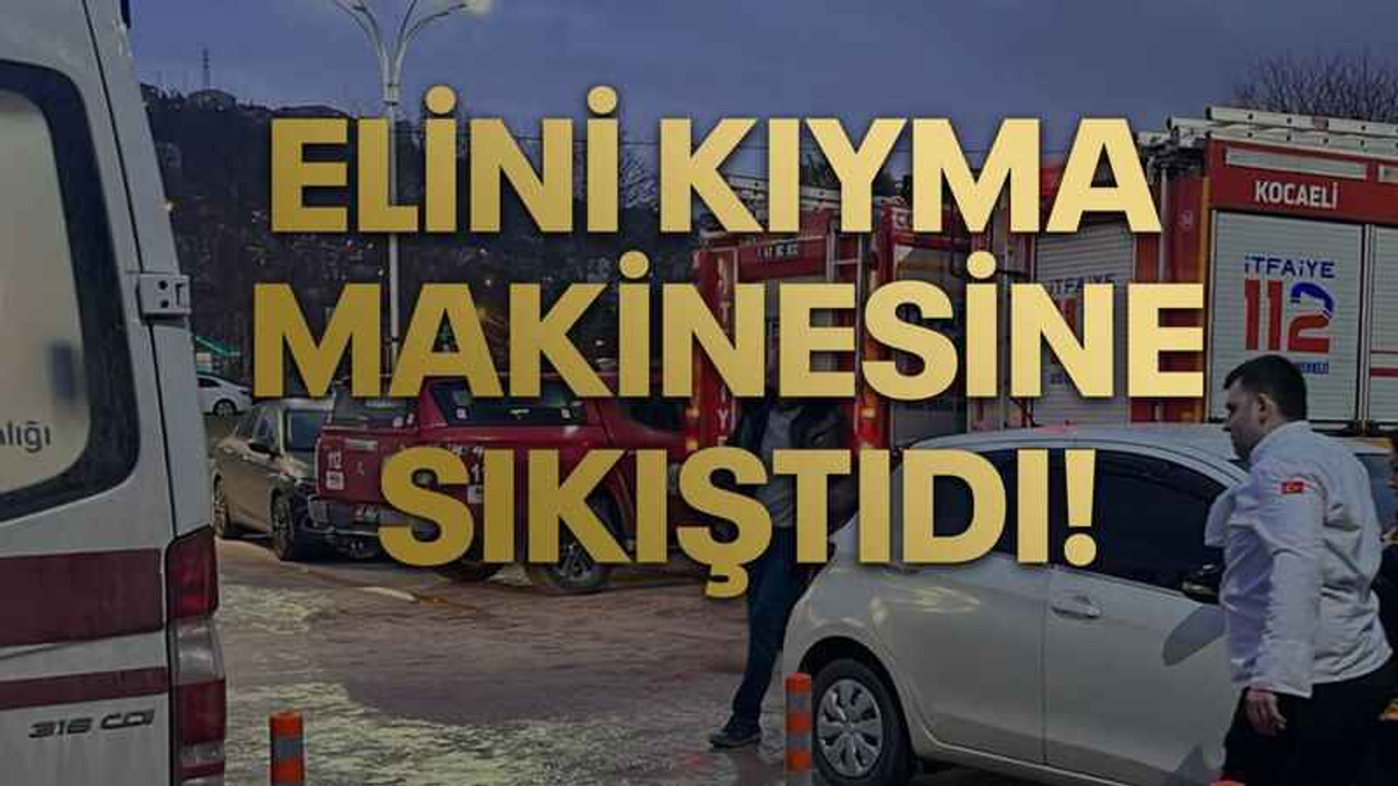 Elini kıyma makinesine sıkıştıran şahsı itfaiye kurtardı